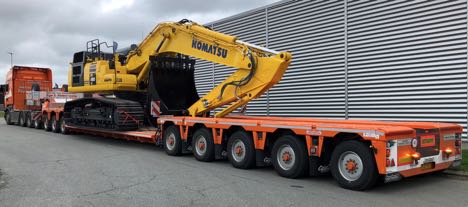 Med en specialtraileren fra Nooteboom kan Herning-vognmand laste omkring 100 ton