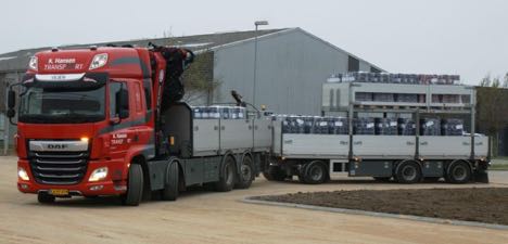 DAF’en er leveret med den første HMF 9520-kran