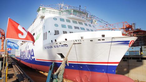 Stena Lines første af fem nye skibe er kommet i vandet