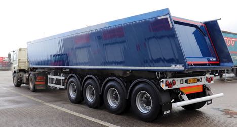 Vejlevognmand tipper med 34,5 kubikmeter
