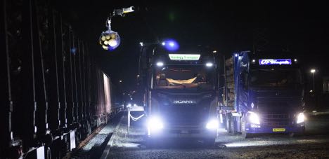 Kombiterminalen p Esbjerg Havn har fet togbesg