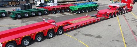 Blok-s�ttevognen har fem aksler bagerst og tre forrest