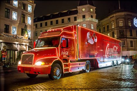 Julelastbil krer rundt i Danmark