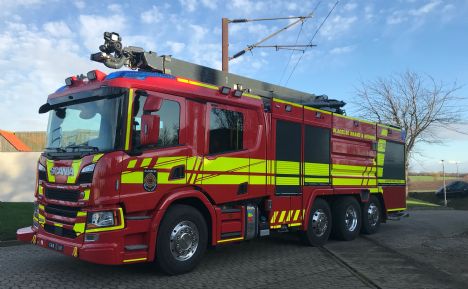 Storebæltsberedskabet har fået sin nye avancerede brandbil