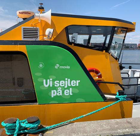 Kbenhavns to frste el-havnebusser tager passagerer med ombord