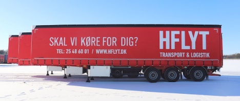 Flytteforretning trak tre tre-akslede trailere til Hovedstaden