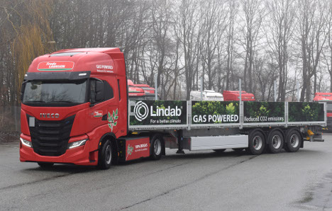 Lindab kører grønnere med gas i tanken