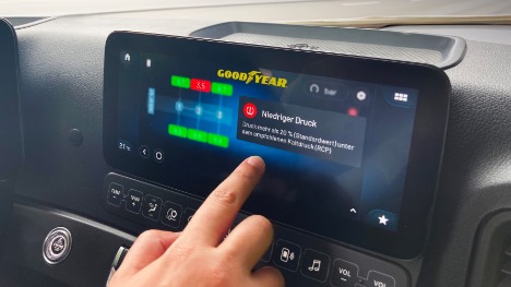 Dæktryks-app er blevet integreret med lastbil-app