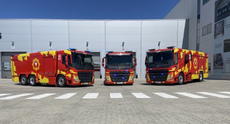 Tre nye brandbiler blev bragt til Brand og Redning i Kge