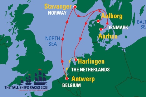 Kapsejlads for høje skibe begynder i Aarhus og slutter i Aalborg