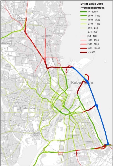 En østlig ringvej kan lede 14 procent af trafikken uden om det indre København