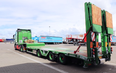 Vognmand i Odense har trukket en udtrækstrailer til Odense