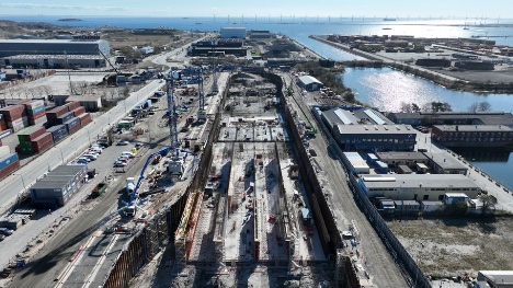 Byggeplads ved tunnelbyggeri i Kbenhavn bner porten for gster