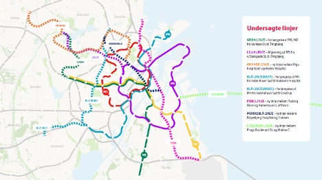 Analyse viser otte mulige metrolinier 