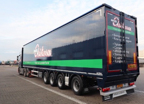 Fire-akslet trailer har knap 15 meter g�ende gulv